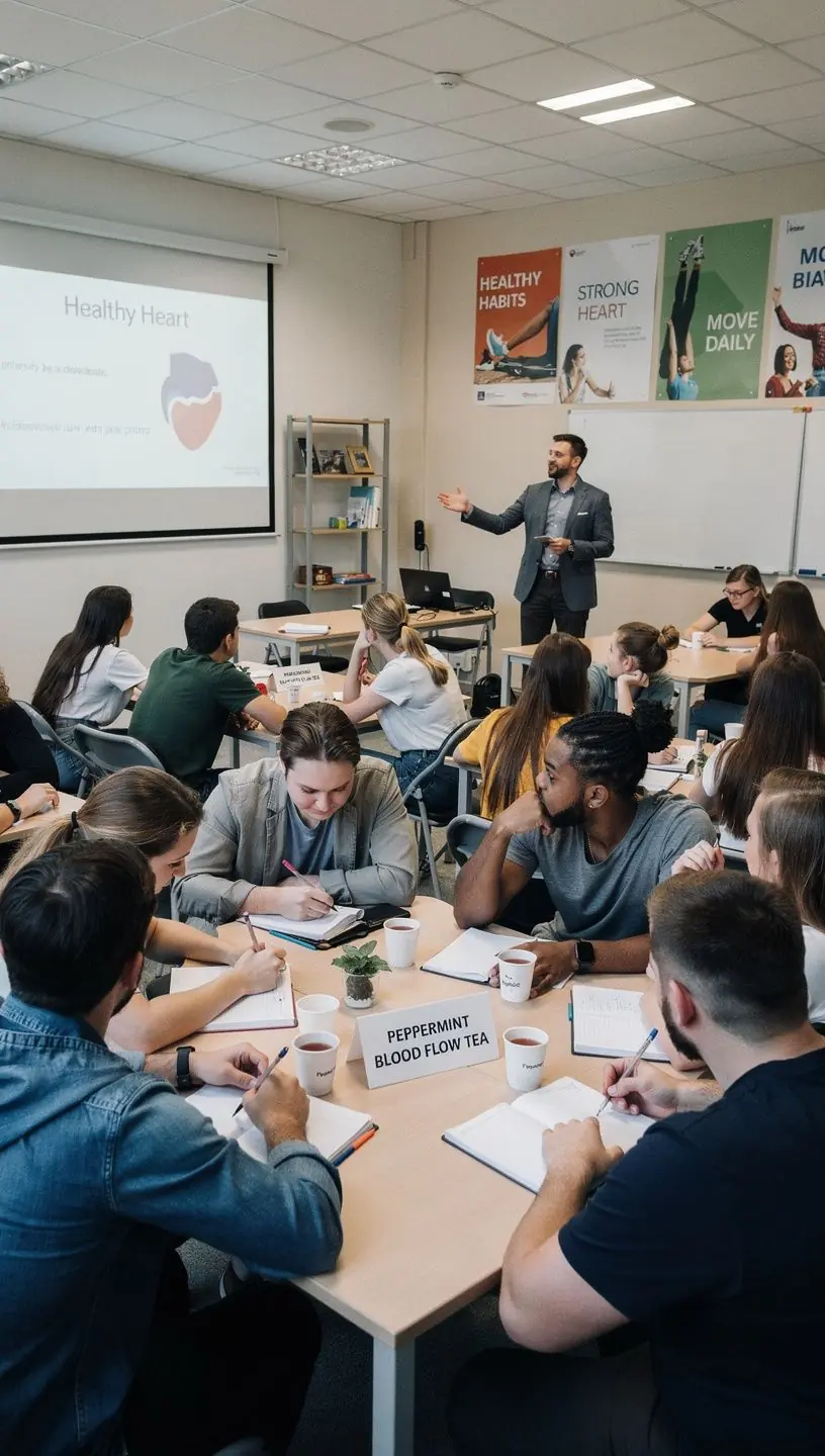 Gaivus pipirmėčių arbatos puodelis, šviežiai paruoštas.