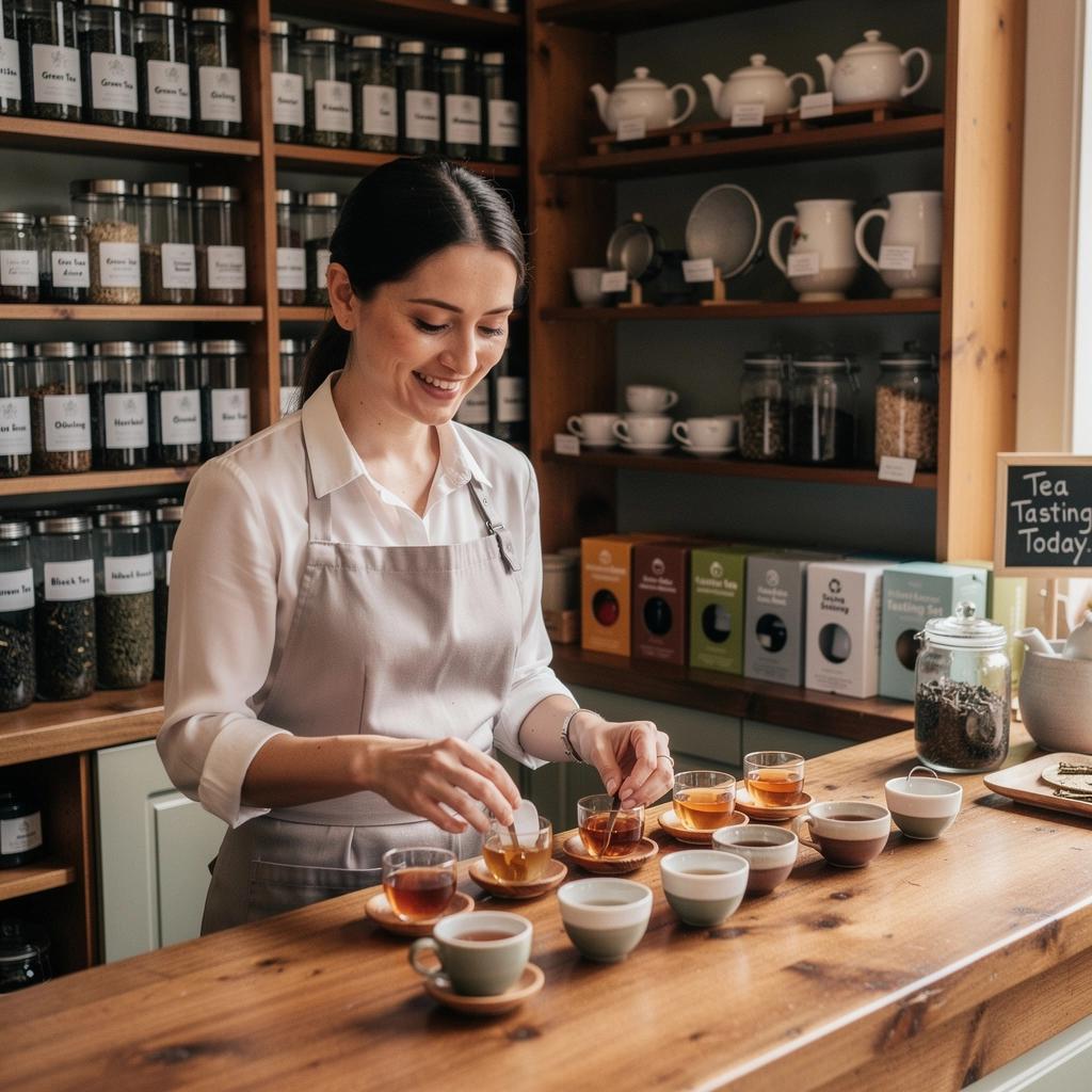 Pipirmėčių arbatos paruošimo procesas, rodantys ingredientus